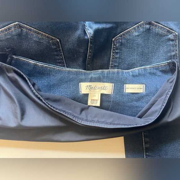 2 madewell Maternity Skinny black and blue jeans - Picture 7 of 16